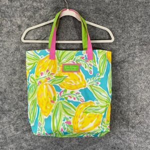 Lilly Pulitzer x Estee Lauder Lemon Printed Tote Shoulder Bag